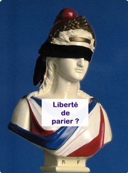 Une Marianne aux yeux bandés avec écrit dessus : Liberté de parier ?